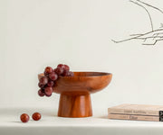 Wooden Pedestal Fruit Bowl